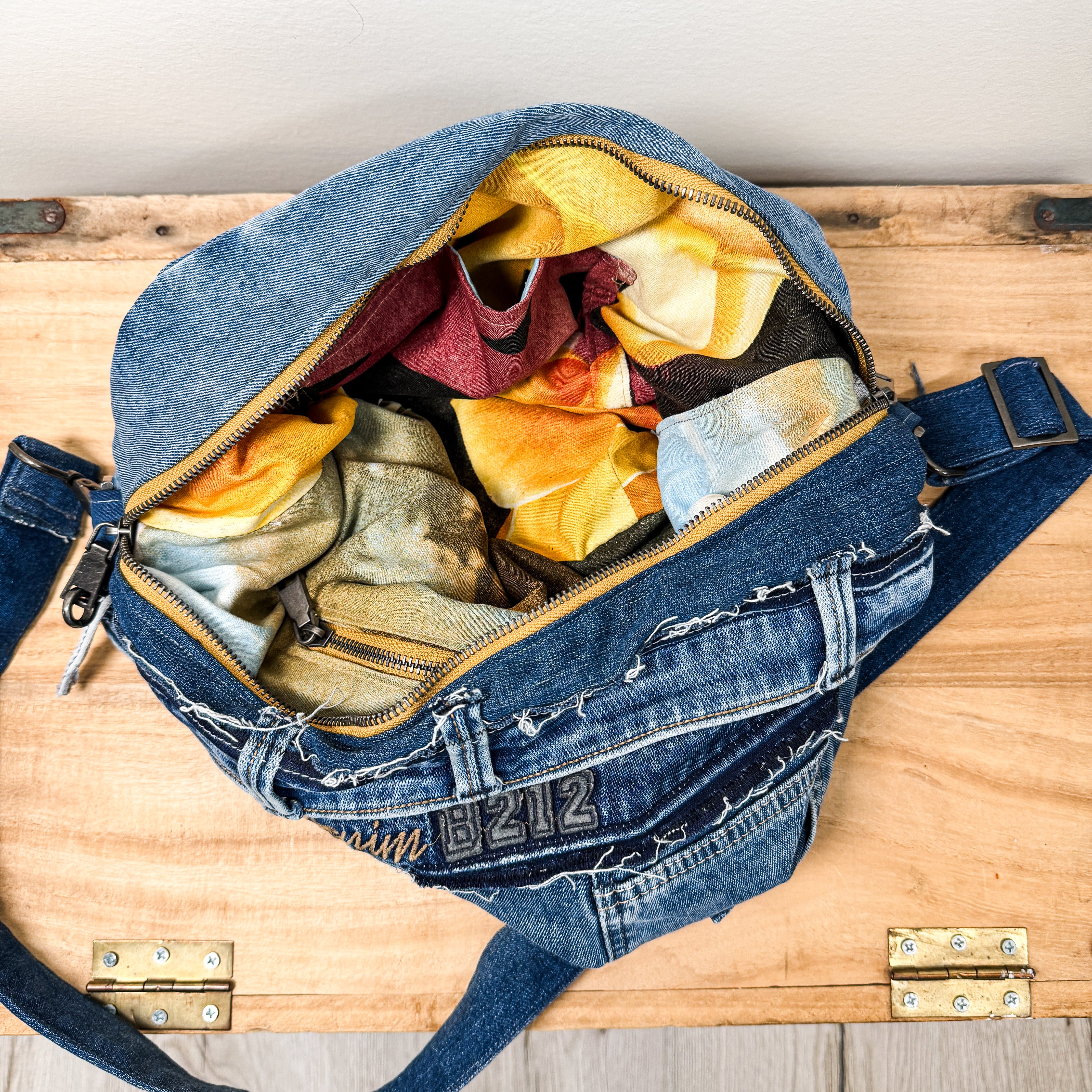 Denim Hippie Bag - XL