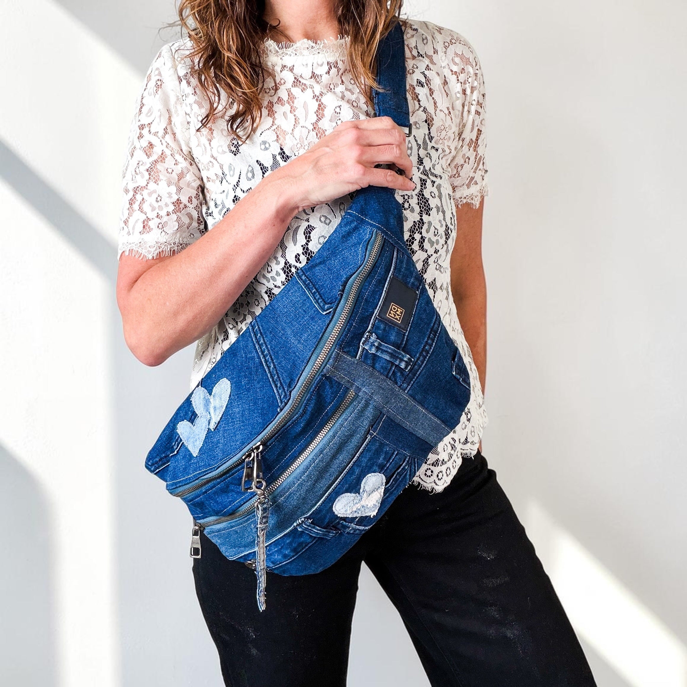 Denim Sling Bag XL