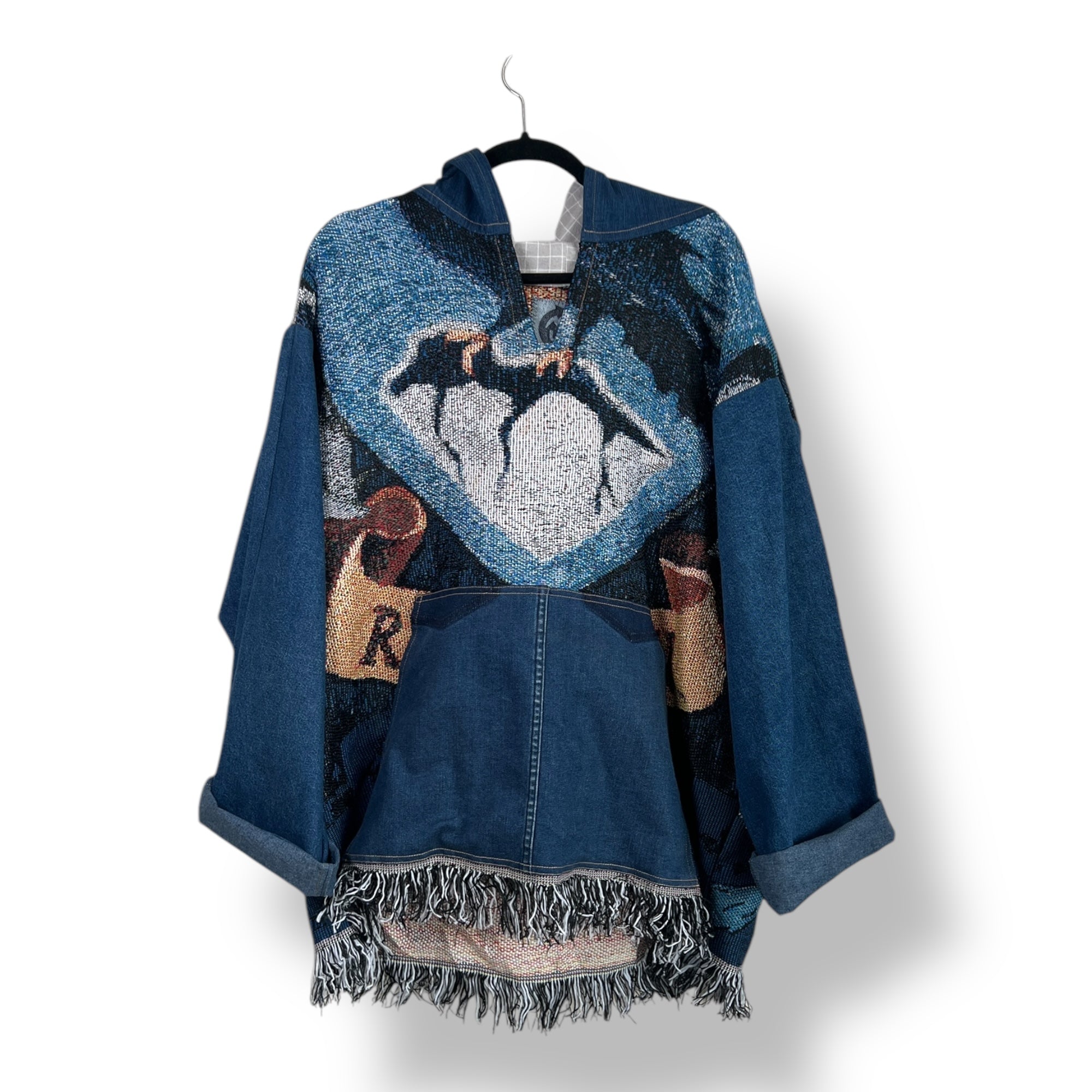 Denim Tapestry Hoodie - XL Unisex