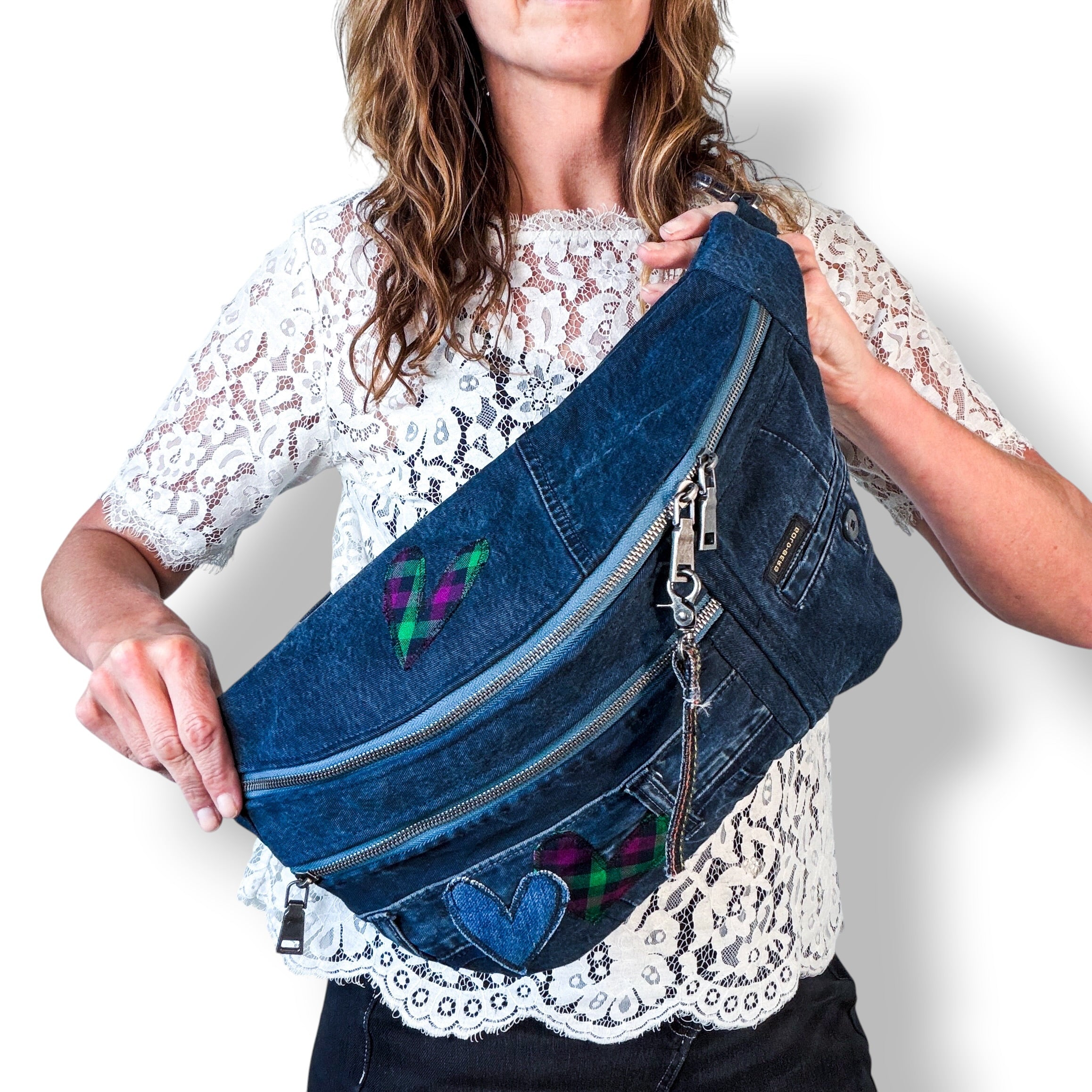 Denim Sling Bag XL