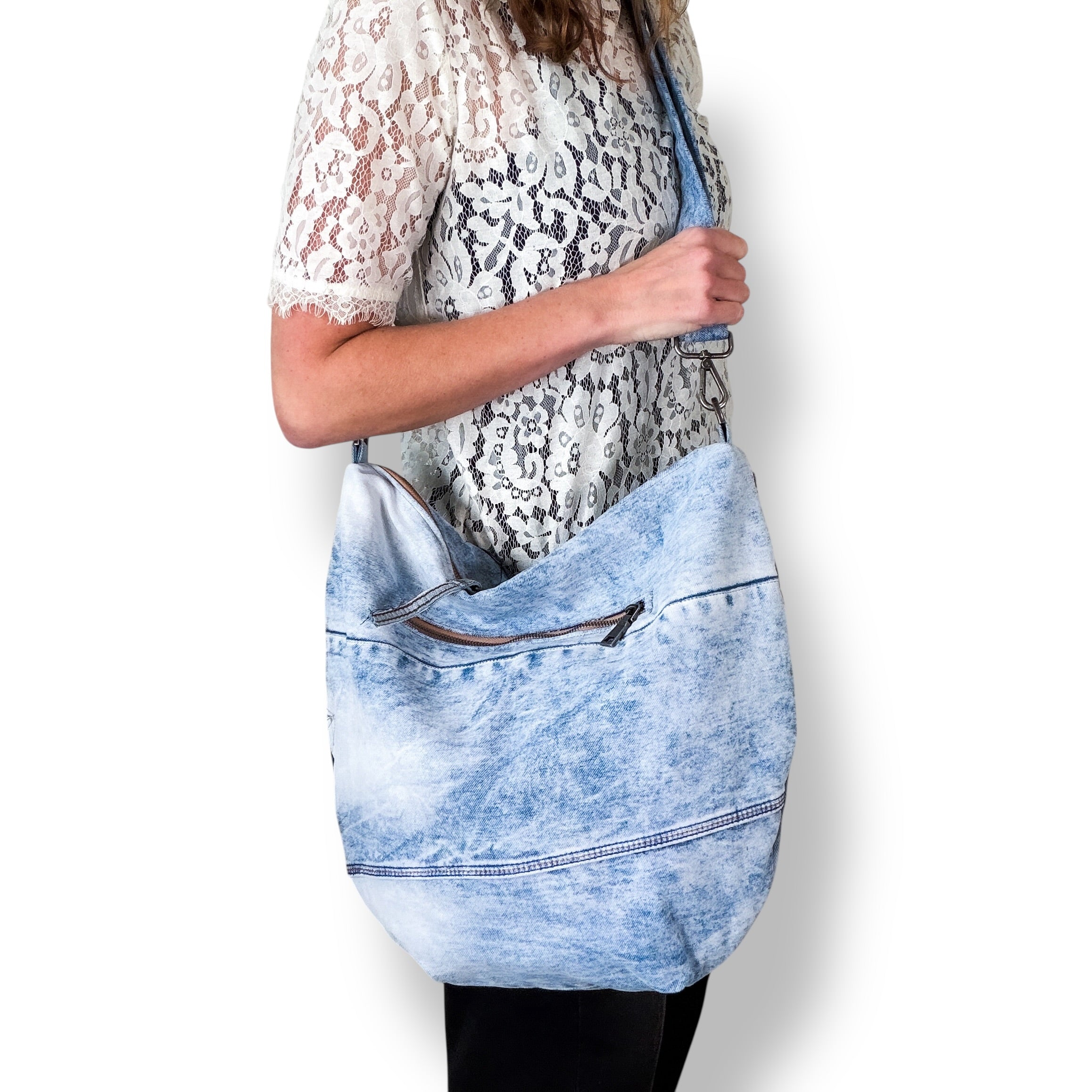 Denim Hippie Bag - XL