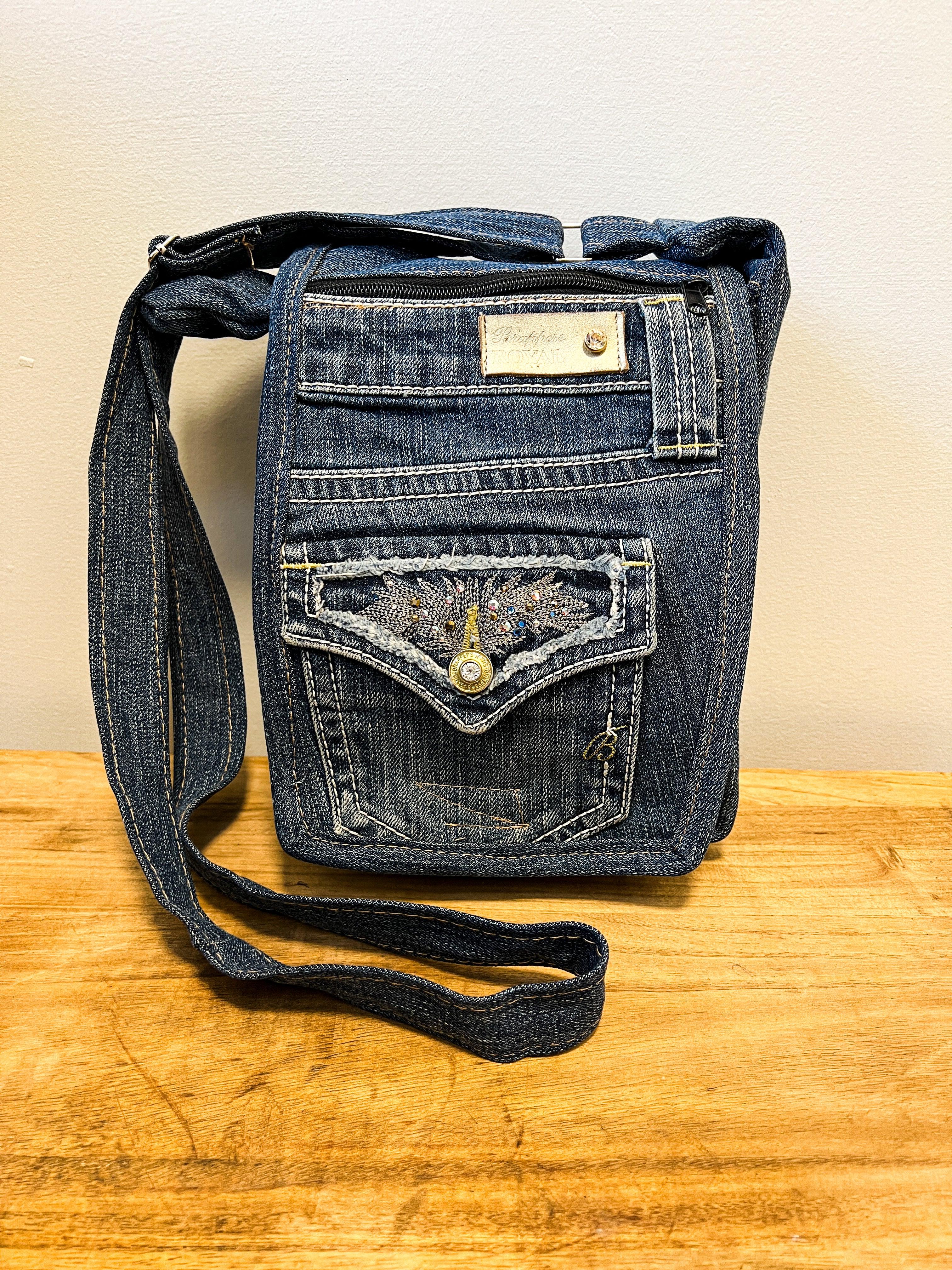 Buy JEANS BAG Handmade Denim Jeans Bags in Recycled Jeans With Decorations  and an Owl-shaped Key Holder in Cotton Online in India - Etsy