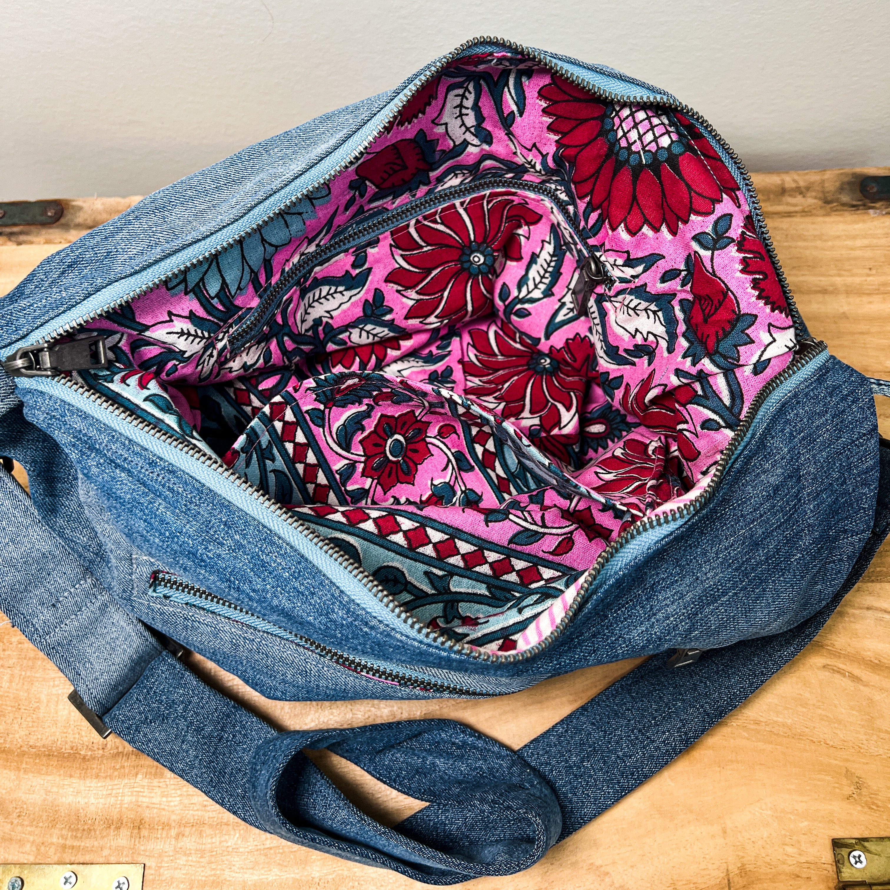 Denim Hippie Bag - XL