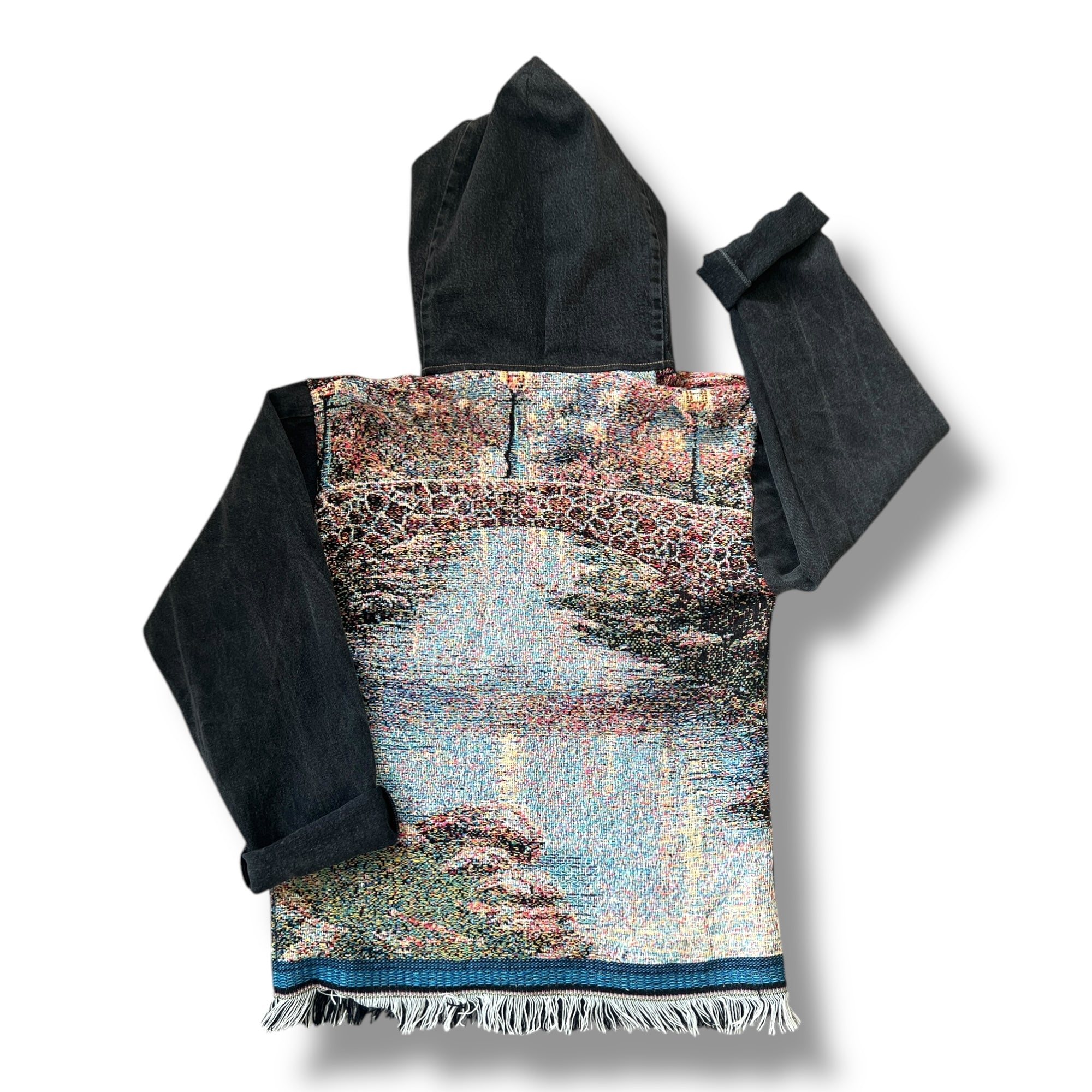 Denim Tapestry Hoodie - Small Unisex