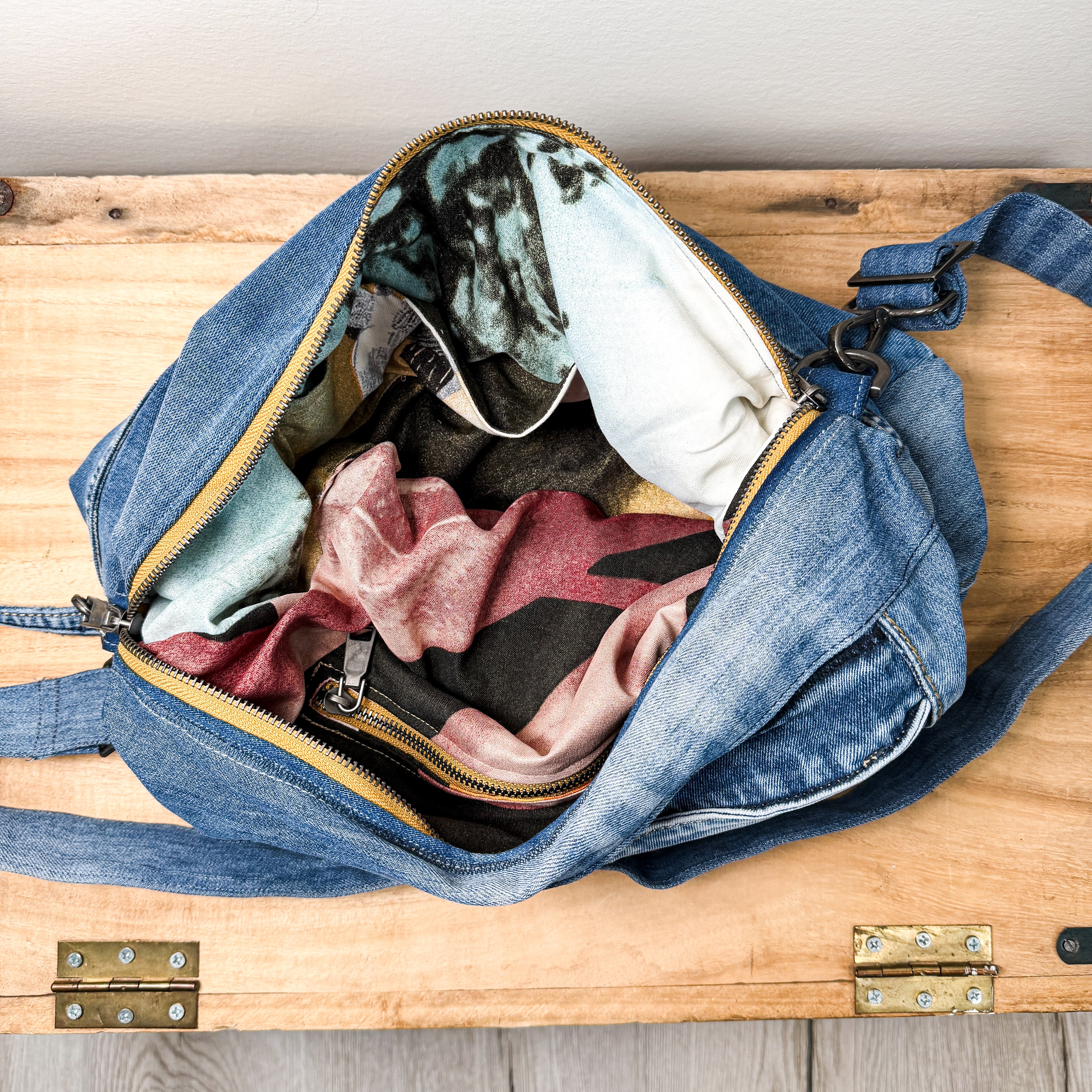 Denim Hippie Bag - XL