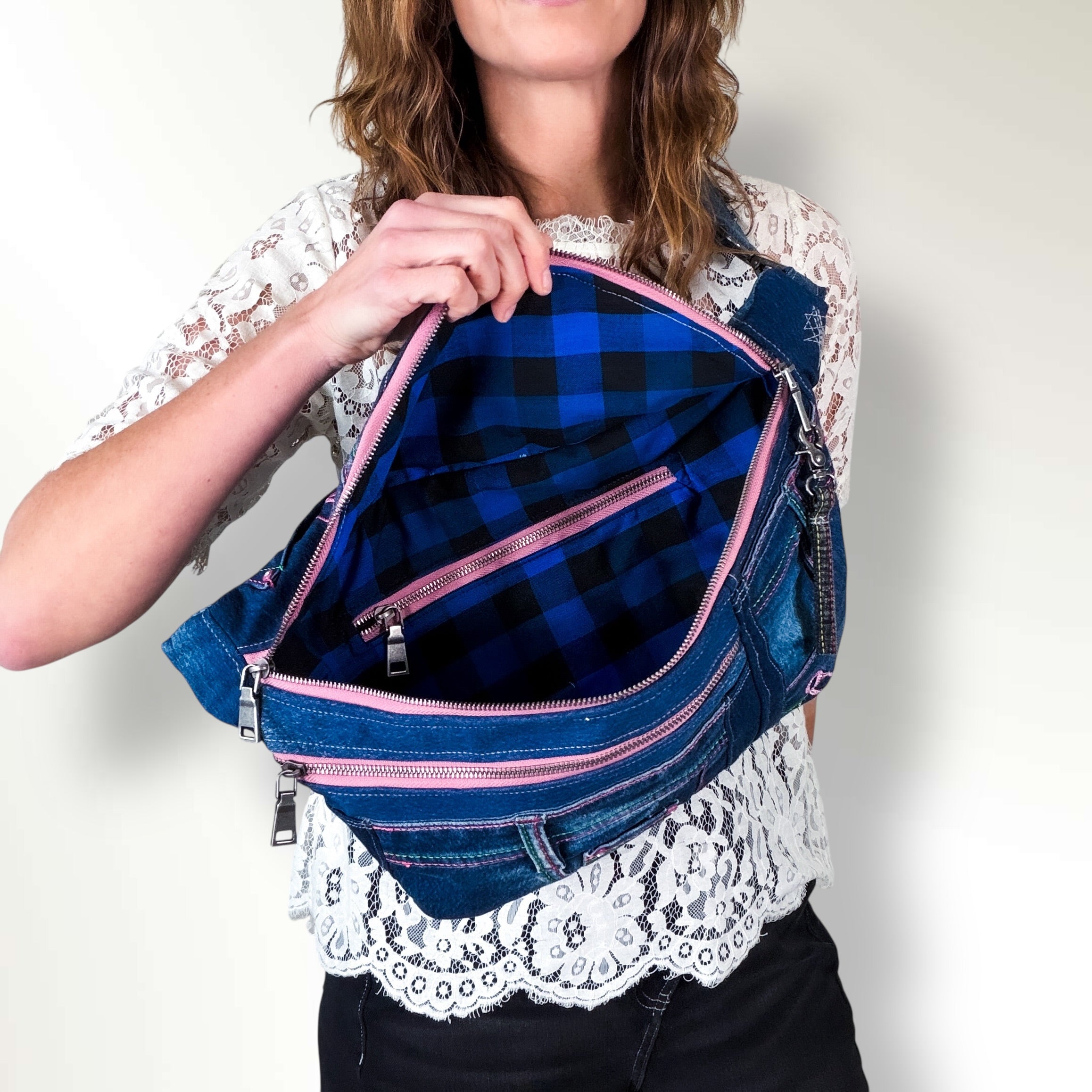 Denim Sling Bag XL