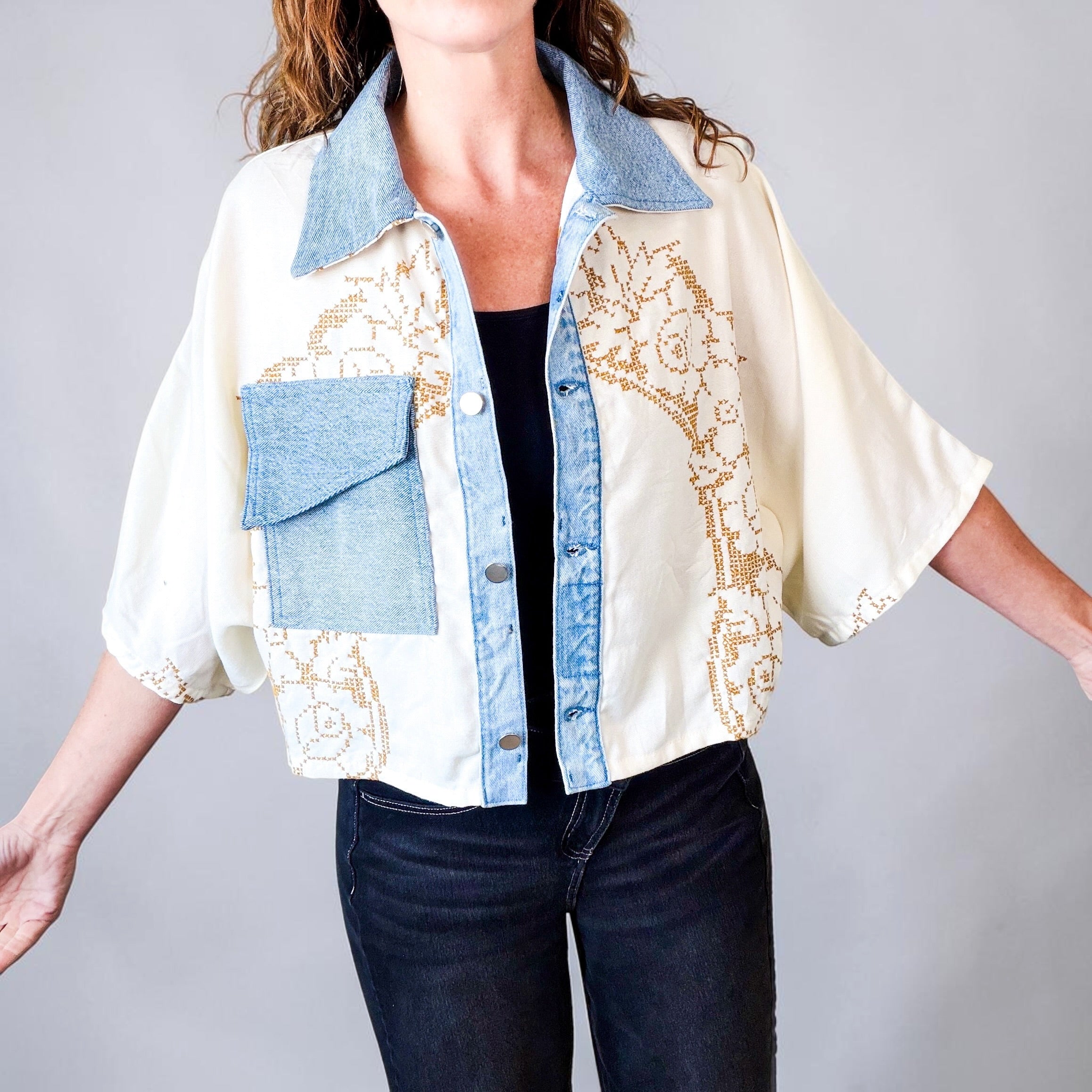 Tablecloth Top + Denim - XL