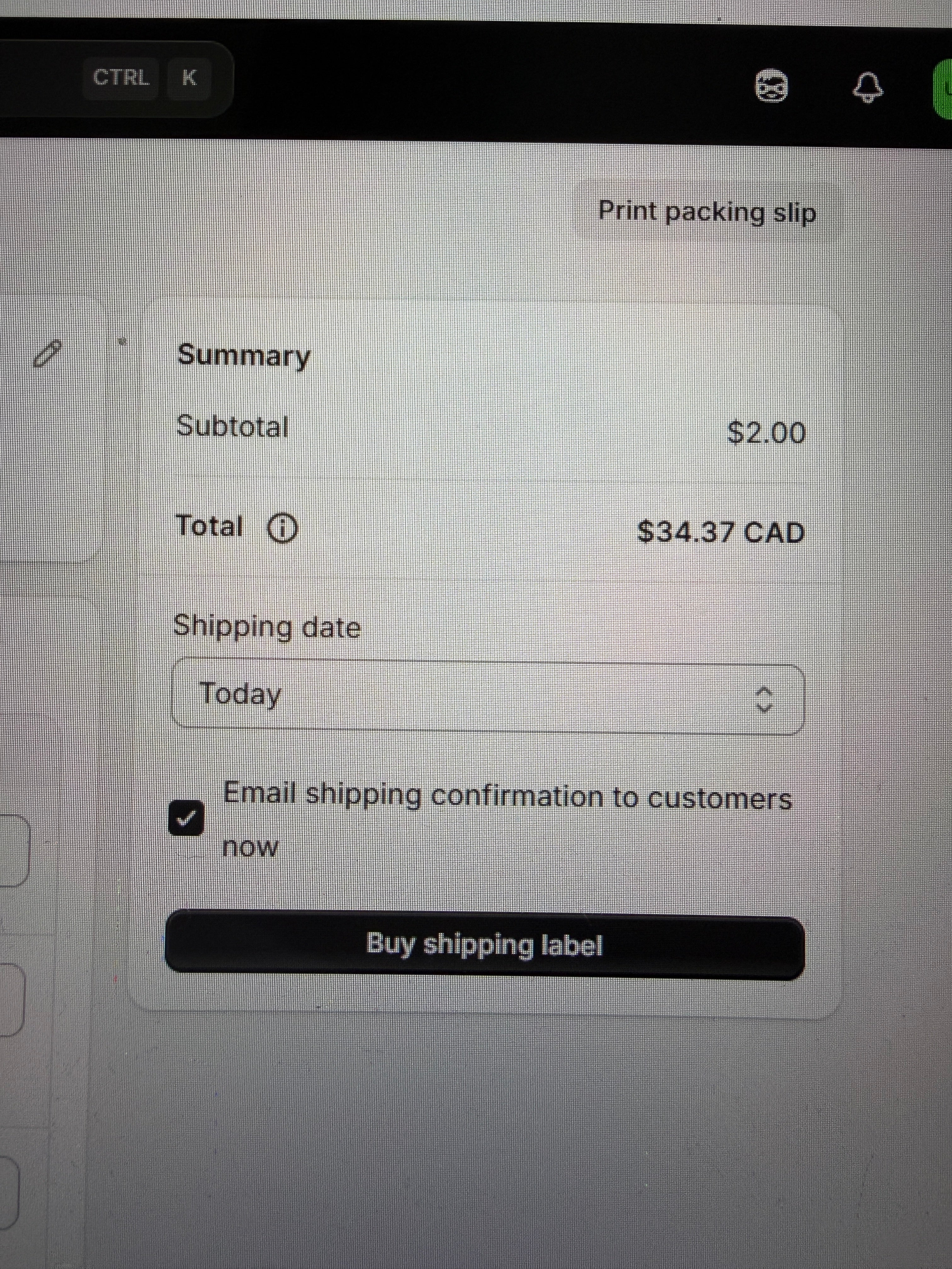 Custom Shipping