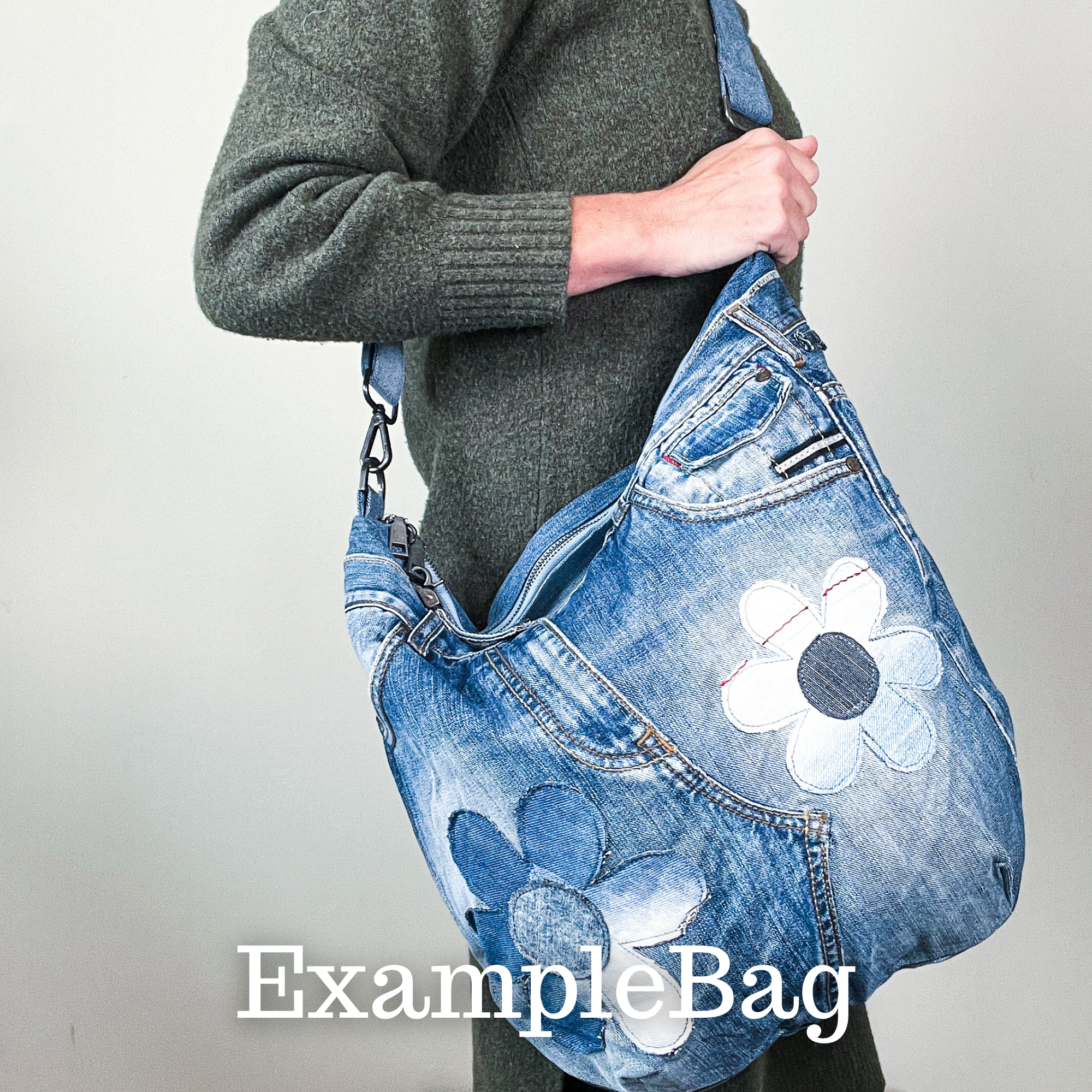 Denim Hippie Bag - XL