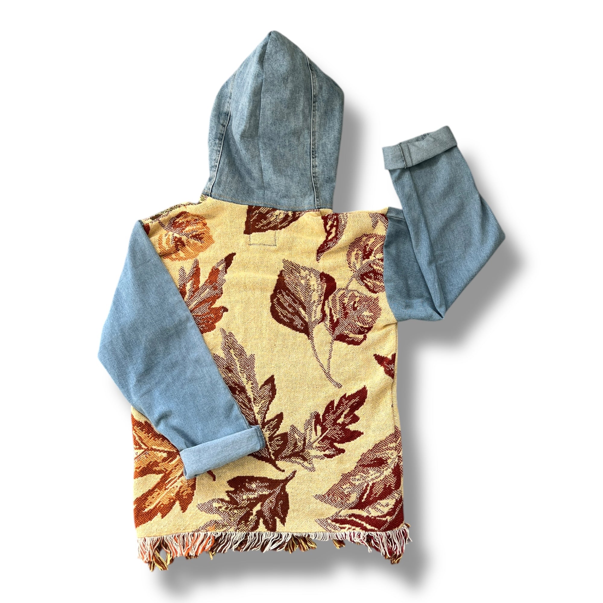 Denim Tapestry Hoodie - Small Unisex