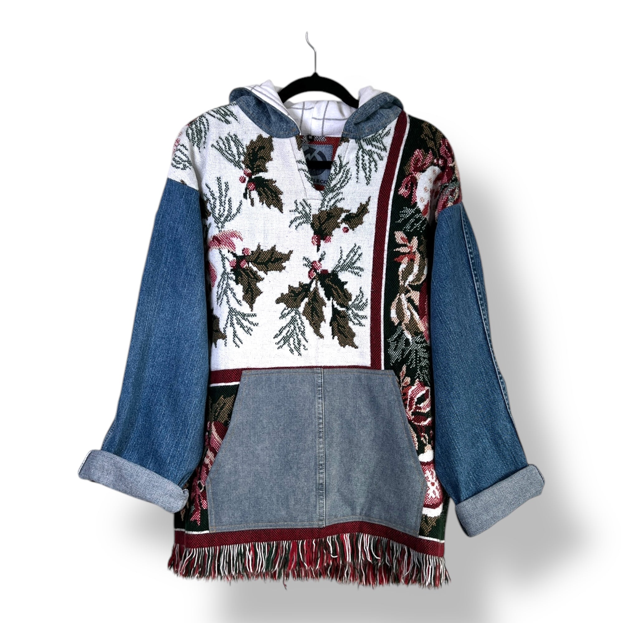 Denim Tapestry Hoodie - Medium Unisex