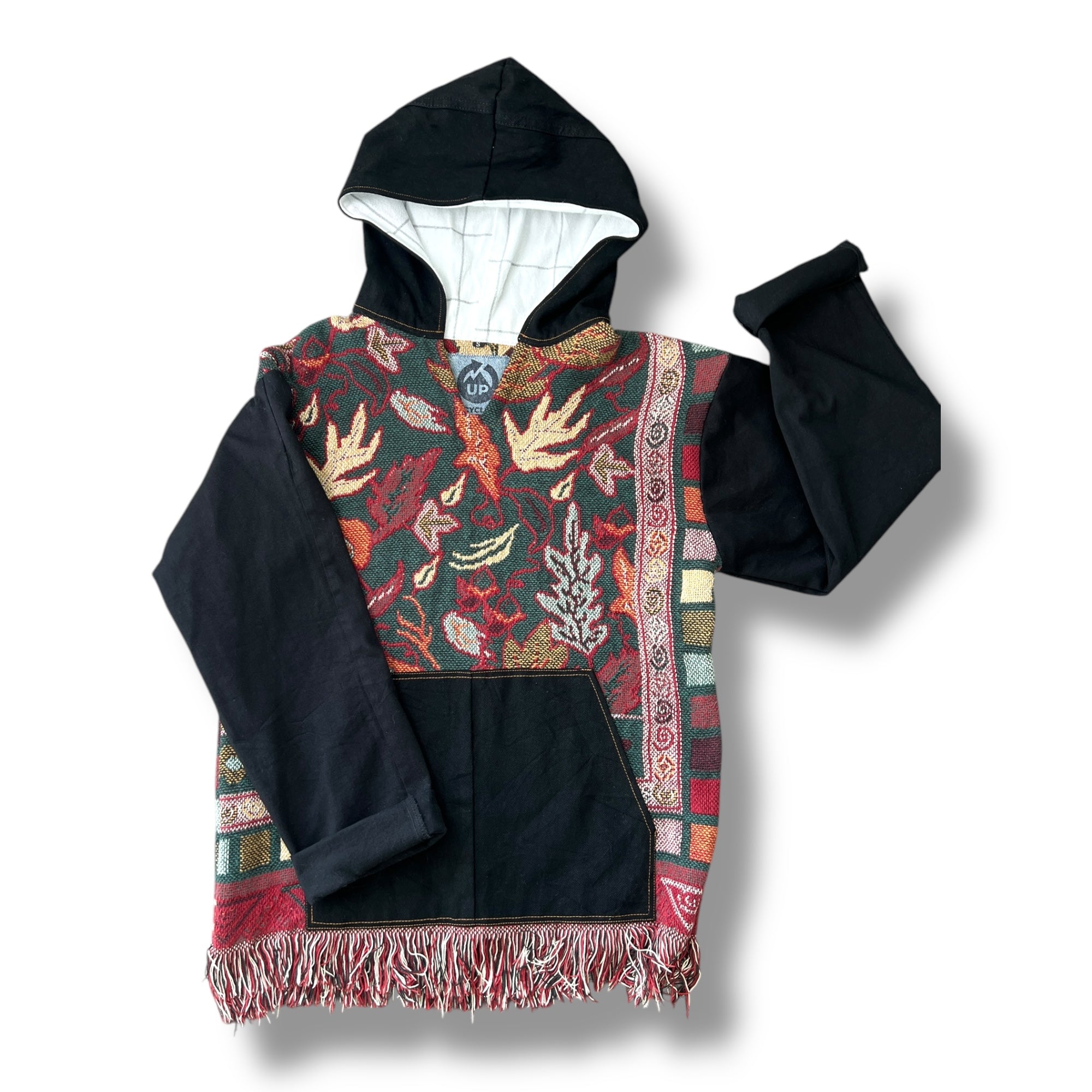 Denim Tapestry Hoodie - Small Unisex