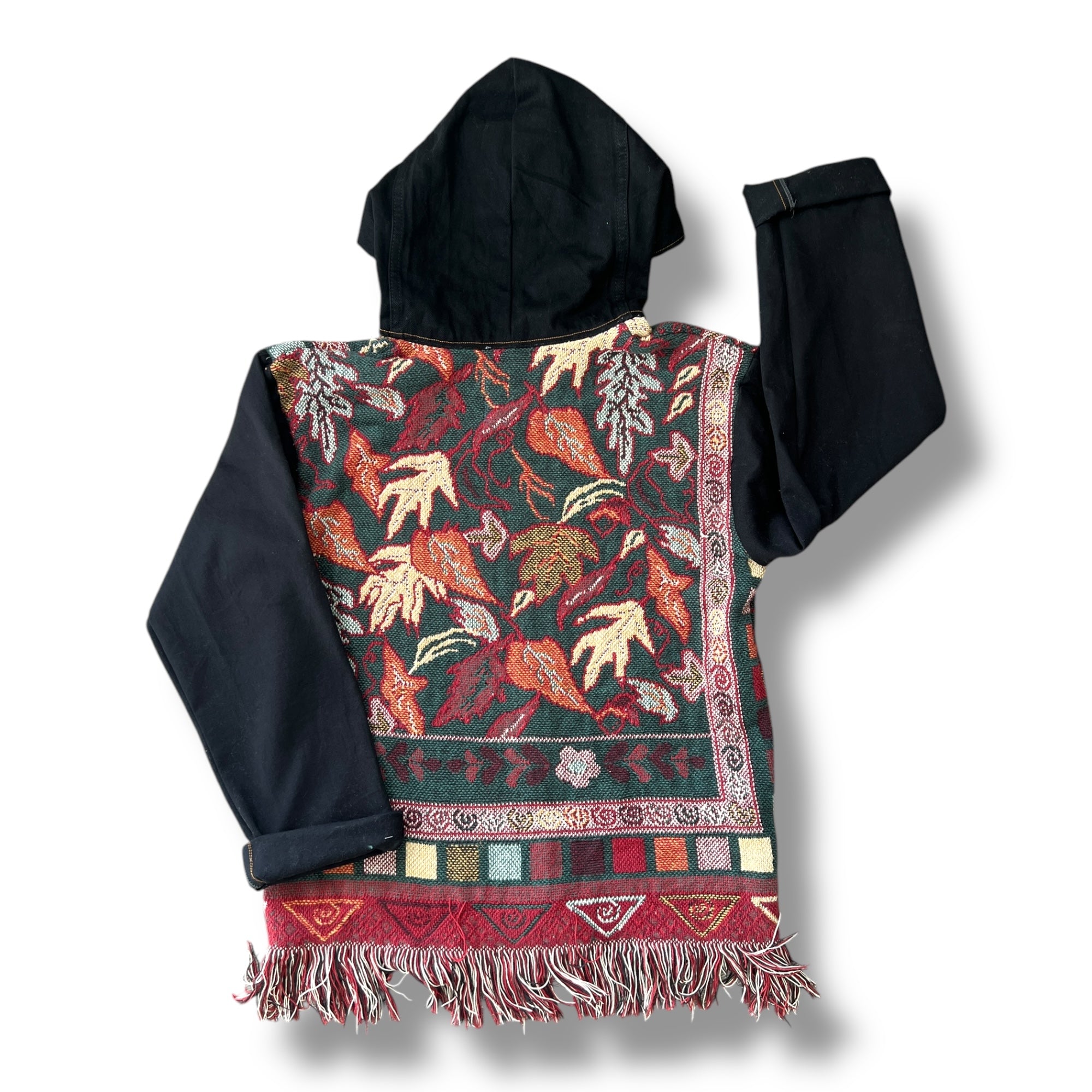 Denim Tapestry Hoodie - Small Unisex