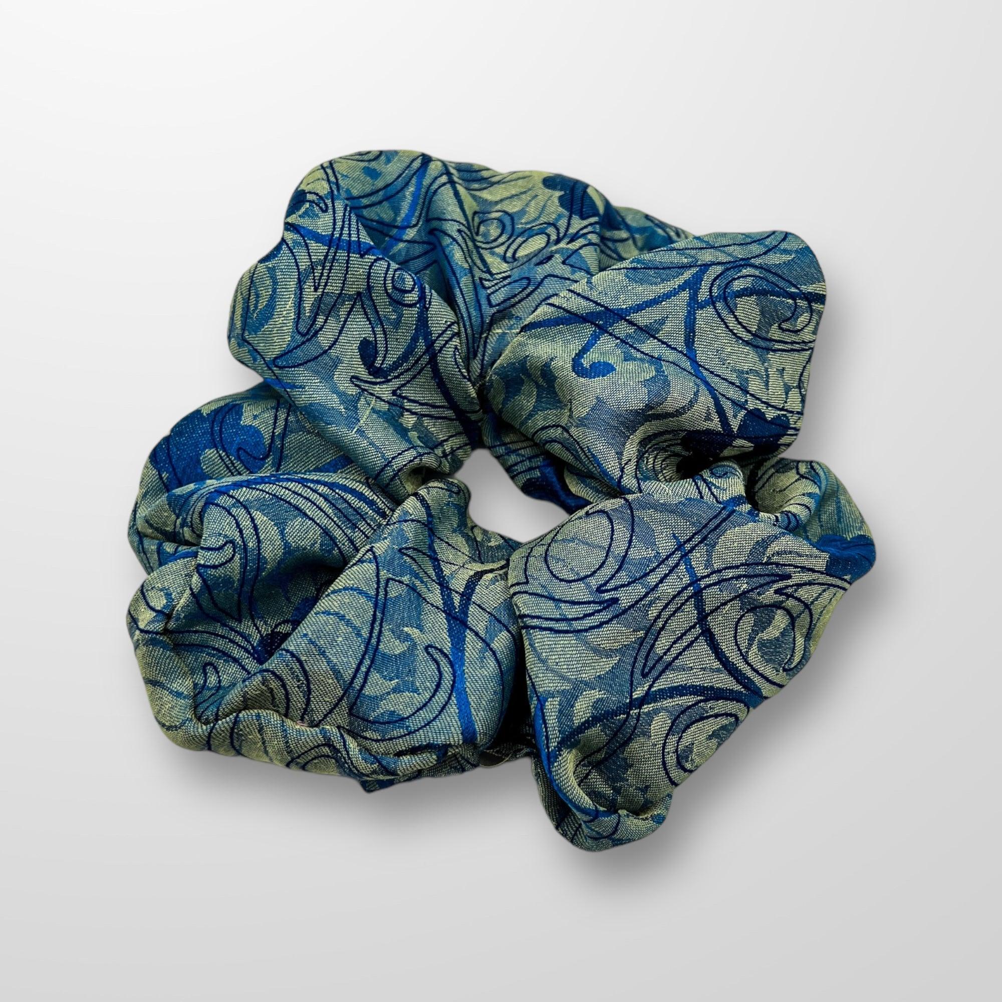 Upcycle scrunchies. Eco-friendly hair accessories. Recycled scrunchies.