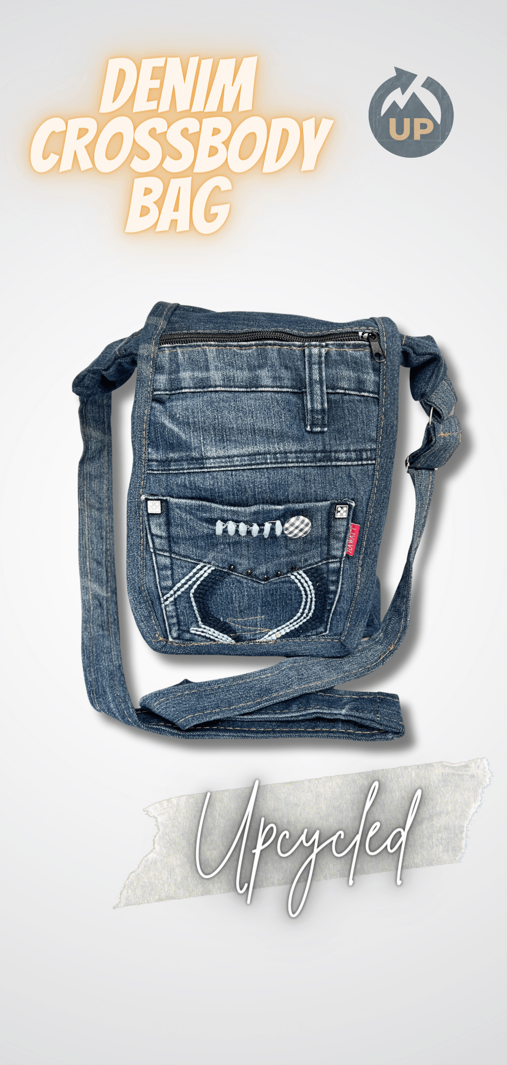 Medium Patch Blue jean Bag/purse. A fashionable bag/purse to carry on every  event, beach, lake, at a party, wedding etc.