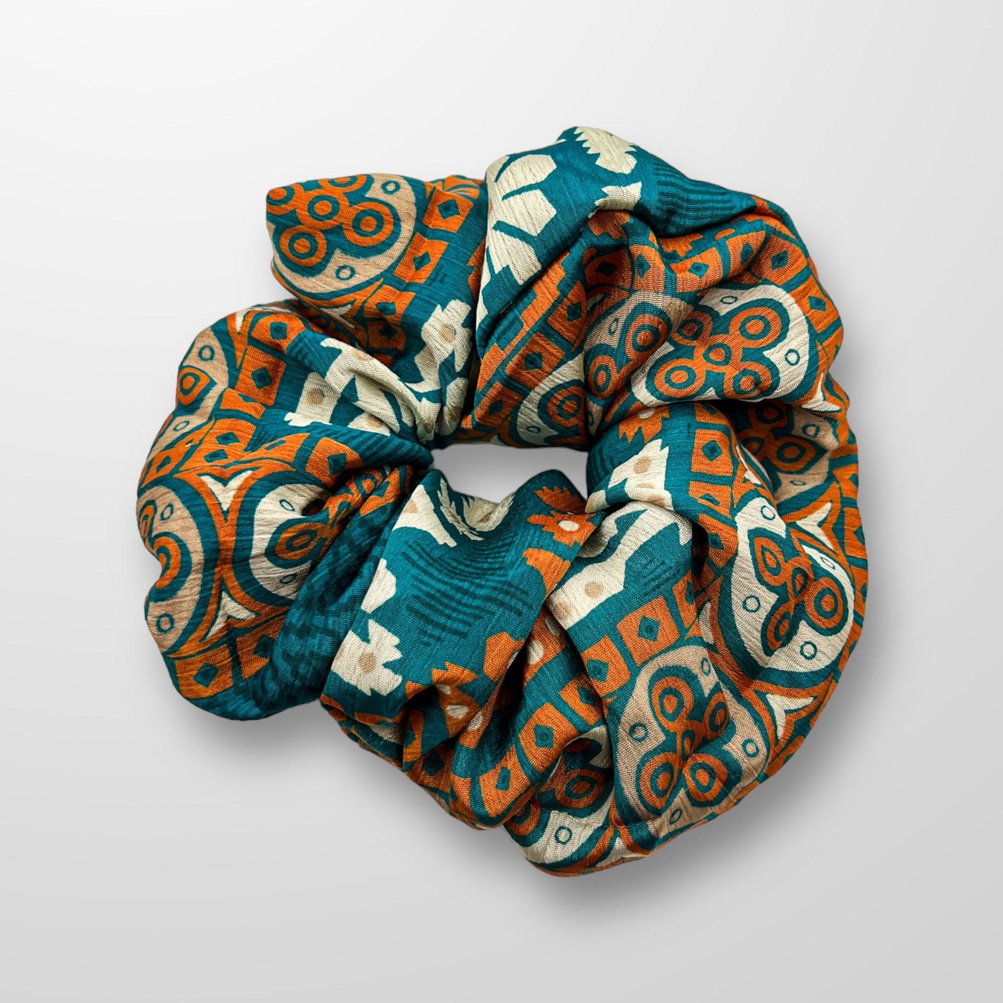 Upcycle scrunchies. Eco-friendly hair accessories. Recycled scrunchies.