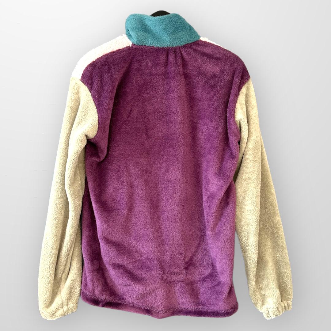 Upcycle Sweatshirt upcycled from blankets. Small medium.
